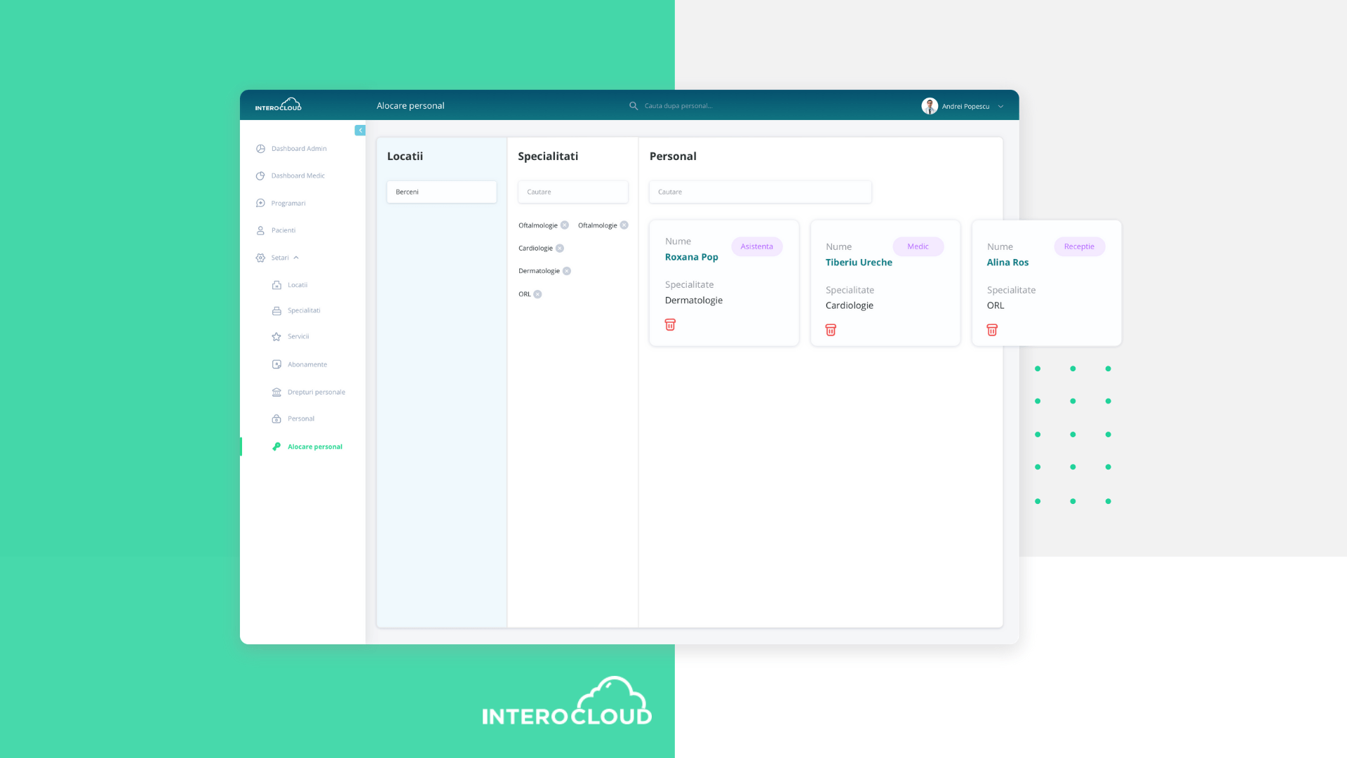 Electronic Health Record dashboard